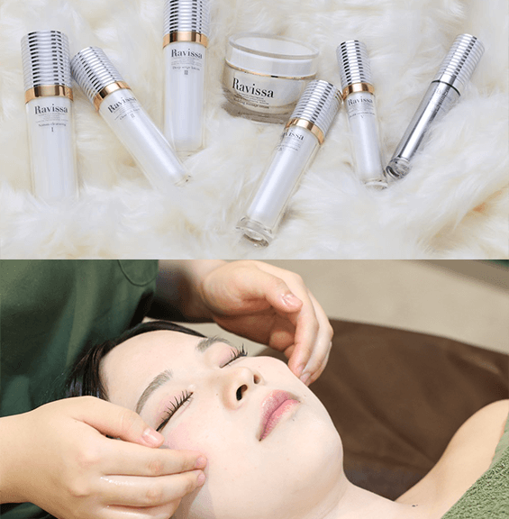 施術風景と商品画像